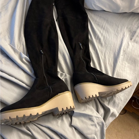 Gorgeous suede going out 
Nicole Miller 
over the knee 
thigh high tieback boots - Picture 8 of 11